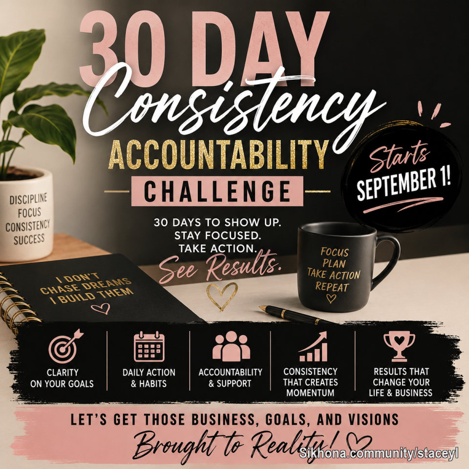 🔥 WHAT IF CONSISTENCY IS THE ONLY THING BETWEEN YOU & YOUR NEXT LEVEL?

You have the business idea.
You have the goals.
You have the vision.

But if we’re keeping it real… sometimes the hardest part is consistently showing up and doing what we said we were going to do.

That’s why I’m starting the 30-Day Consistency Accountability Challenge on September 1st!🎯

For 30 days, we’re challenging ourselves to stop just talking about the goal and start putting ACTION behind it.

✨ Work on the business.
✨ Finish the project.
✨ Post the content.
✨ Make the calls.
✨ Build the habit.
✨ Do SOMETHING every day that moves the vision forward.

You don’t have to have everything figured out. You just have to commit to showing up.

Imagine where you could be 30 days from now if you actually stayed consistent. 👀

🔥 READY TO STOP STARTING OVER?

📩 DM me “CONSISTENCY” to join the challenge!

We start September 1st!

Let’s get those businesses, goals, and visions BROUGHT TO REALITY!💪🏽✨

#30DayChallenge #ConsistencyChallenge #BusinessGoals #EntrepreneurMotivation #AccountabilityChallenge